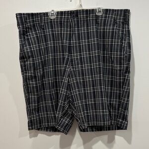 Men's Black Plaid Shorts